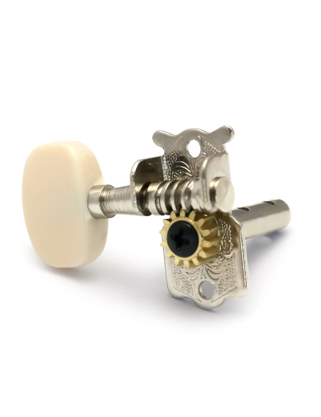 Metallor Guitar Machine Heads Tuning Pegs Tuners for Classical Acoustic Folk Guitar Individual Double Hole Chrome 3L 3R.