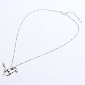 CCBFY Silver Horse Gifts Necklace Stainless Steel Necklace Horse Jewelry for Women Men Gift 18"+2" (Silver)