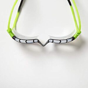 Zoggs Predator Next Gen Swimming Goggles No Leaking Anti Fog UV Protection Triathlon (Black-Green/Clear)