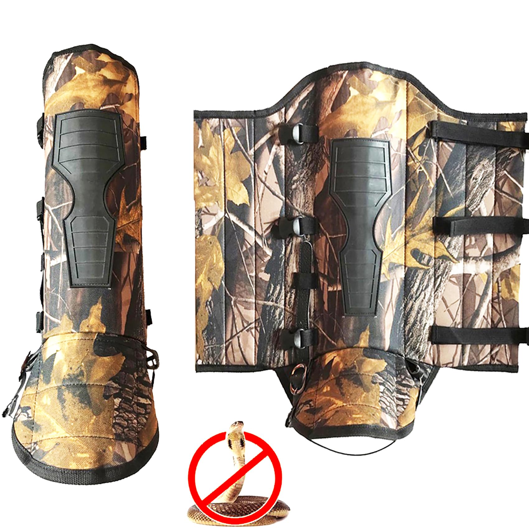 V-CHEETONG Snake Gaiters Anti-bite snake guards Lower Leg Armor Water Proof Comfortable Protection Gear for Hunting Hiking Outdoors Survival Kit Suitable for Men and Women (Classic Camouflage)