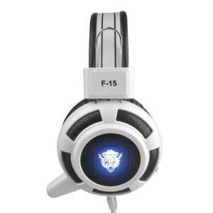 F15 LED Light Gaming Headphone HiFi Stereo Game Headset Stereo Bass Earphone with Microphone for PC Gamer