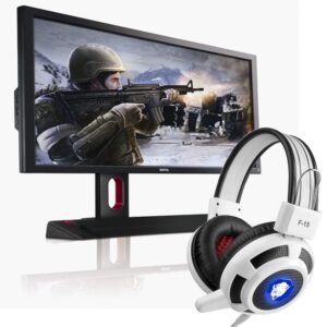 F15 LED Light Gaming Headphone HiFi Stereo Game Headset Stereo Bass Earphone with Microphone for PC Gamer