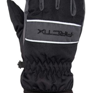 Arctix Kids Whiteout Insulated Ski Gloves, Black, X-Large