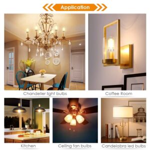 LED Corn Light Bulbs (6 Pack) E14 Base LED Candelabra Bulb,12W (100W Incandescent Bulbs) Decorative Candle Base E14 Corn 3000K Warm White LED Chandelier Bulbs,AC85-265V