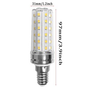 LED Corn Light Bulbs (6 Pack) E14 Base LED Candelabra Bulb,12W (100W Incandescent Bulbs) Decorative Candle Base E14 Corn 3000K Warm White LED Chandelier Bulbs,AC85-265V