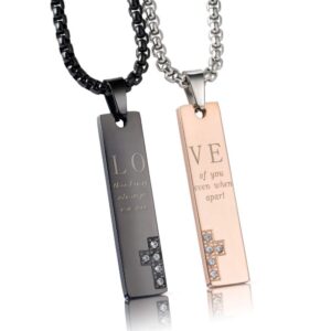 wolentty couple his hers distance necklaces for valentine's day gift