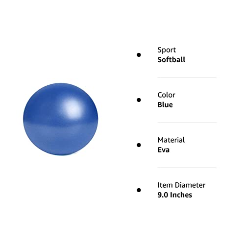 Vizuioer nononfish Mini Exercise Barre Ball for Yoga,Pilates,Stability Blance Exercise Training Gym Anti Burst and Slip Resistant BallWith Inflatable Straw (Blue)