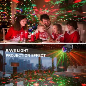 Party Lights, Disco Ball Lights,Dj Disco Lights,Rave Lights Stage Light Strobe Lights Laser Lights Sound Activated with Remote Control for Xmas Club Bar Parties Holiday Dance Christmas Birthday …