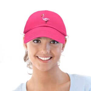 DALIX Flamingo Hat Women's Baseball Cap in Hot Pink