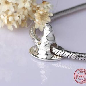 Eva's Collection "Witch Magic Hat" Bead Sterling Charm Fits Popular Charm Bracelets & Necklaces