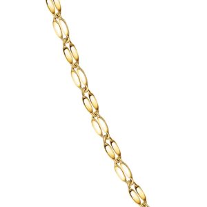 PORI JEWELERS 10K Solid Gold 2.0MM Diamond Cut Mirror Chain Necklace and Anklet - Unisex Sizes 10"-30" - Yellow, White, Rose or 3 Tone (Yellow, 20.00)