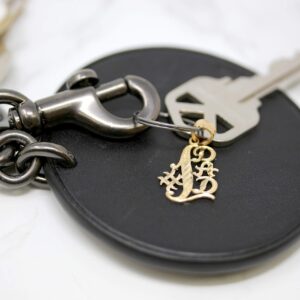 CaliRoseJewelry 10k #1 Dad Best Dad Handmade Keychain Charm Pendant for Father in Yellow Gold