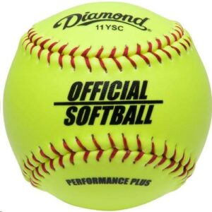 Diamond Official Fastpitch 11Ysc Softballs with Bucket 18 Ball Pack W/Bucket