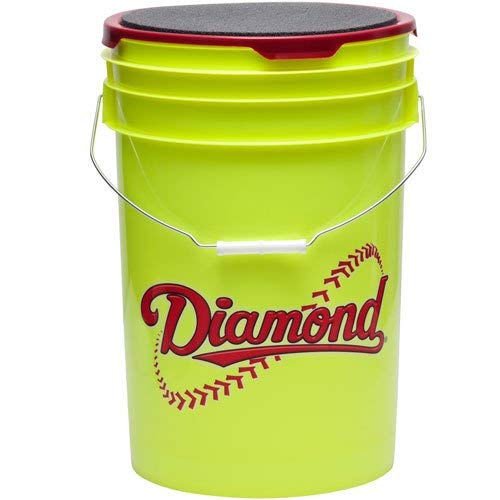 Diamond Official Fastpitch 11Ysc Softballs with Bucket 18 Ball Pack W/Bucket