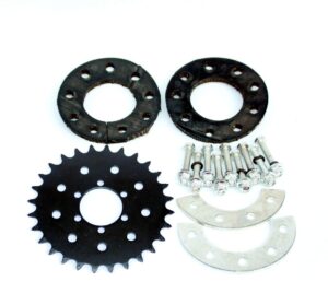 l-faster bike spoke wheel chainwheel 28t bicycle sprocket for spokes mount electric bike left drive kit replacement parts spokes gear set (kit 4)