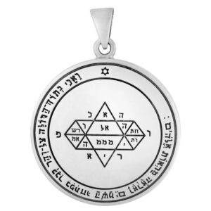 moonlight mysteries sterling silver fifth pentacle of jupiter talisman for vision and clarity