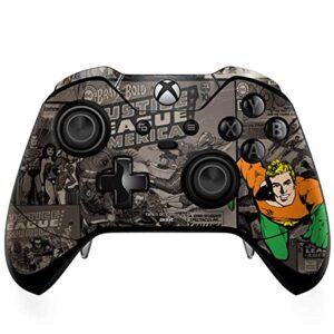 Skinit Decal Gaming Skin Compatible with Xbox One Elite Controller - Officially Licensed Warner Bros Aquaman Mixed Media Design