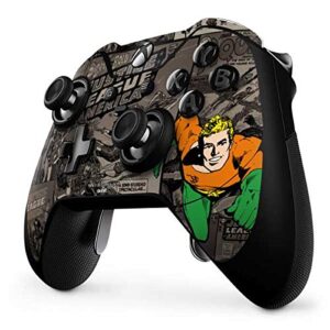 Skinit Decal Gaming Skin Compatible with Xbox One Elite Controller - Officially Licensed Warner Bros Aquaman Mixed Media Design