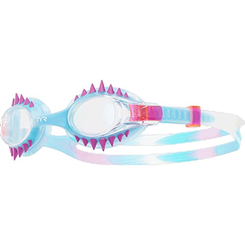 TYR Kids Swimple Spikes Swim Goggles, Rainbow/Pink