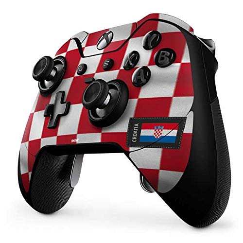 Skinit Decal Gaming Skin Compatible with Xbox One Elite Controller - Originally Designed Croatia Soccer Flag Design