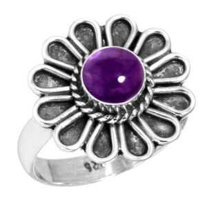 jeweloporium 925 sterling silver ring for women size 8 violet natural amethyst stone costume silver ring friendship day gift vintage jewelry