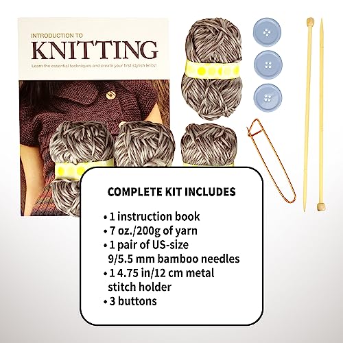 SpiceBox Introduction to Knitting Kit - Discover The Joy of Creating Cozy, Handmade Items