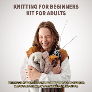 SpiceBox Introduction to Knitting Kit - Discover The Joy of Creating Cozy, Handmade Items