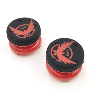 2 x High Extender Analog Thumbsticks Cap Thumb Stick Grips Joystick Cap Cover for Playstation 4 for PS4 Xbox 360 PS3 Controller (Red Eagle)