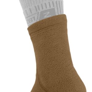 281Z Hiking Warm 6 inch Boot Liner Socks - Military Tactical Outdoor Sport - Polartec Fleece Winter Socks (Medium, Coyote Brown)