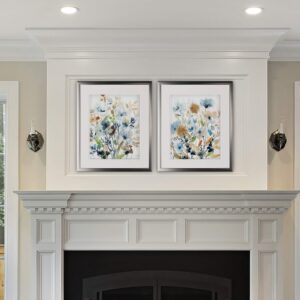 Wexford Home Holland Spring Mix-2 Piece Set-Silver Frame Art Print, 16x20, Feather Collection