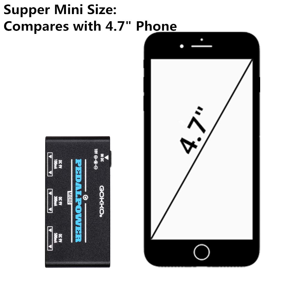 GOKKO Mini Pedal Power Supply with 6 Outputs (GK-37)