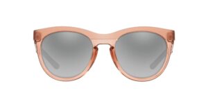 native eyewear women's la reina polarized round sunglasses, rose/silver reflex, 47 mm