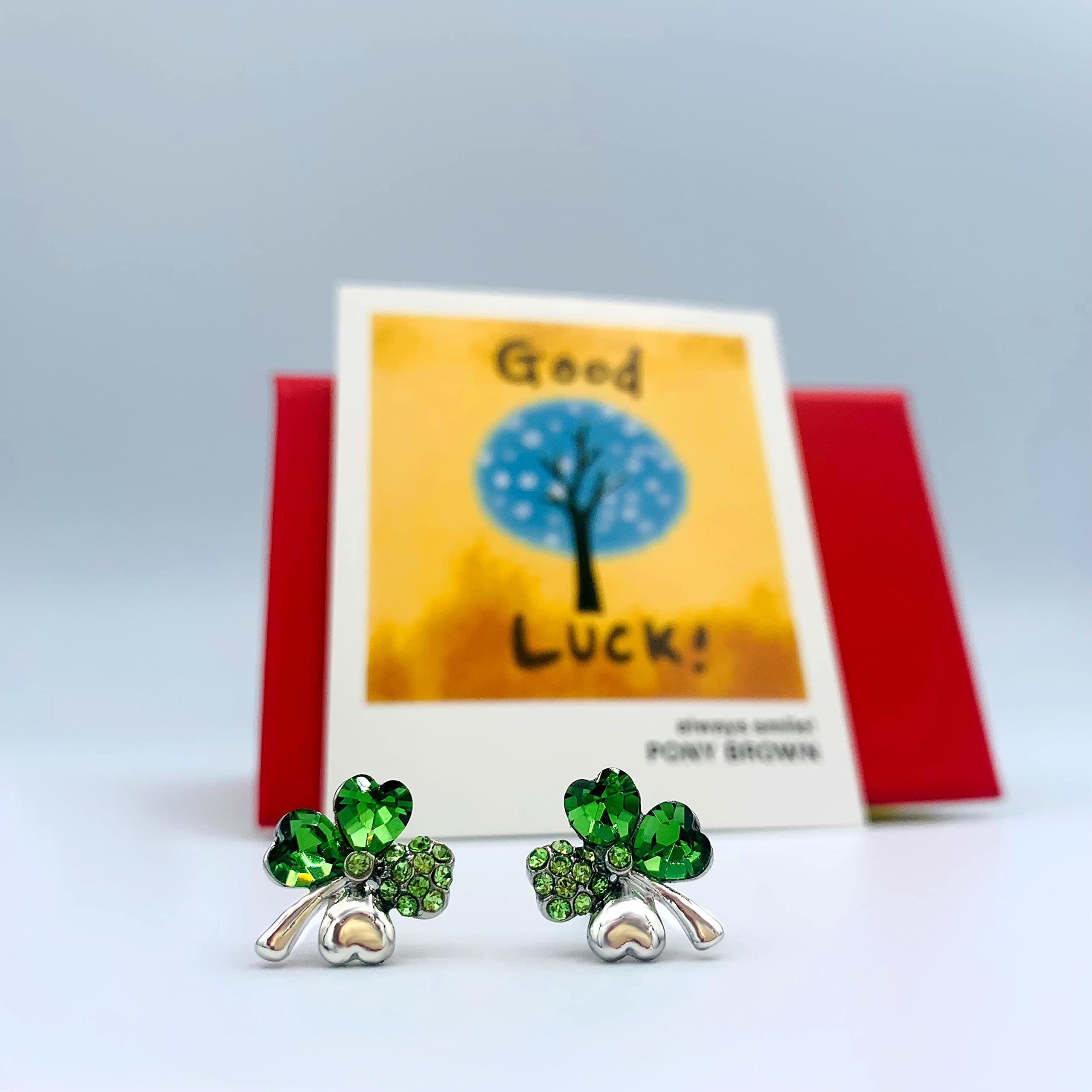 St Patrick's Day Earrings Women - St Patrick's Earrings - Shamrock Earring Silver (Silver Earrings)