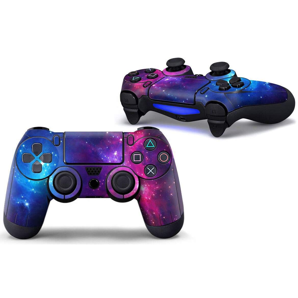 Gebaisi Vinyl Skin Sticker Protector for Sony Playstation 4 PS4 Controller Joystick Set (Controller Skin, A)