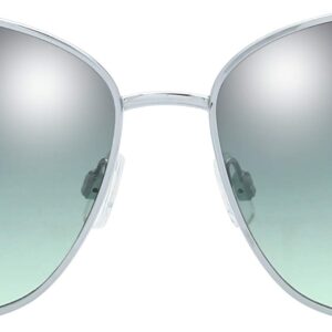 The Fresh Classic Crystal Elegant Women Beauty Design Sunglasses Gift Box (L175-Silver, Grey/Green)