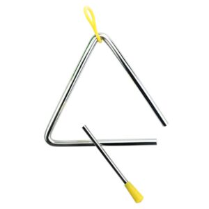 onwon 5" music triangle children music enlightenment musical steel beater with striker percussion instrument set