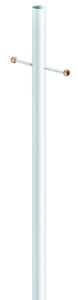 solus sp7-wh 7' outdoor direct burial lamp post with cross arm, fits most standard 3" post top fixtures, includes inlet hole, easy to install, corrosion & weather resistant, white