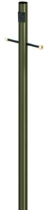 solus sp7-c-bz 7' outdoor direct burial lamp post with cross arm & grounded convenience outlet, fits 3" post top fixtures, includes inlet hole, easy to install, corrosion & weather resistant, bronze