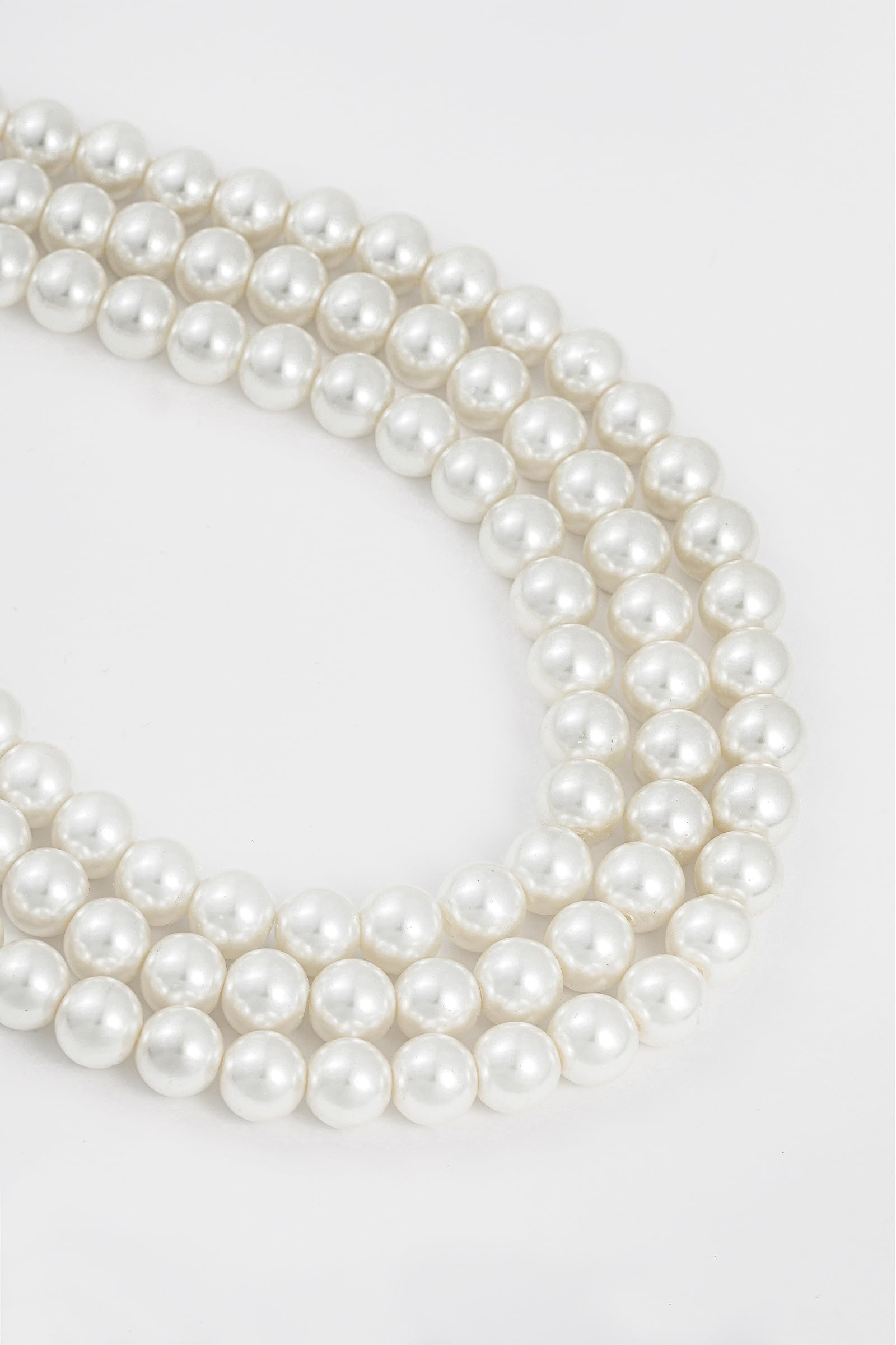 BABEYOND Round Imitation Pearl Necklace Vintage Multi Strands Choker Necklace 20s Flapper Necklace for Party (Style1)