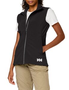 helly hansen women's paramount softshell vest, black, large