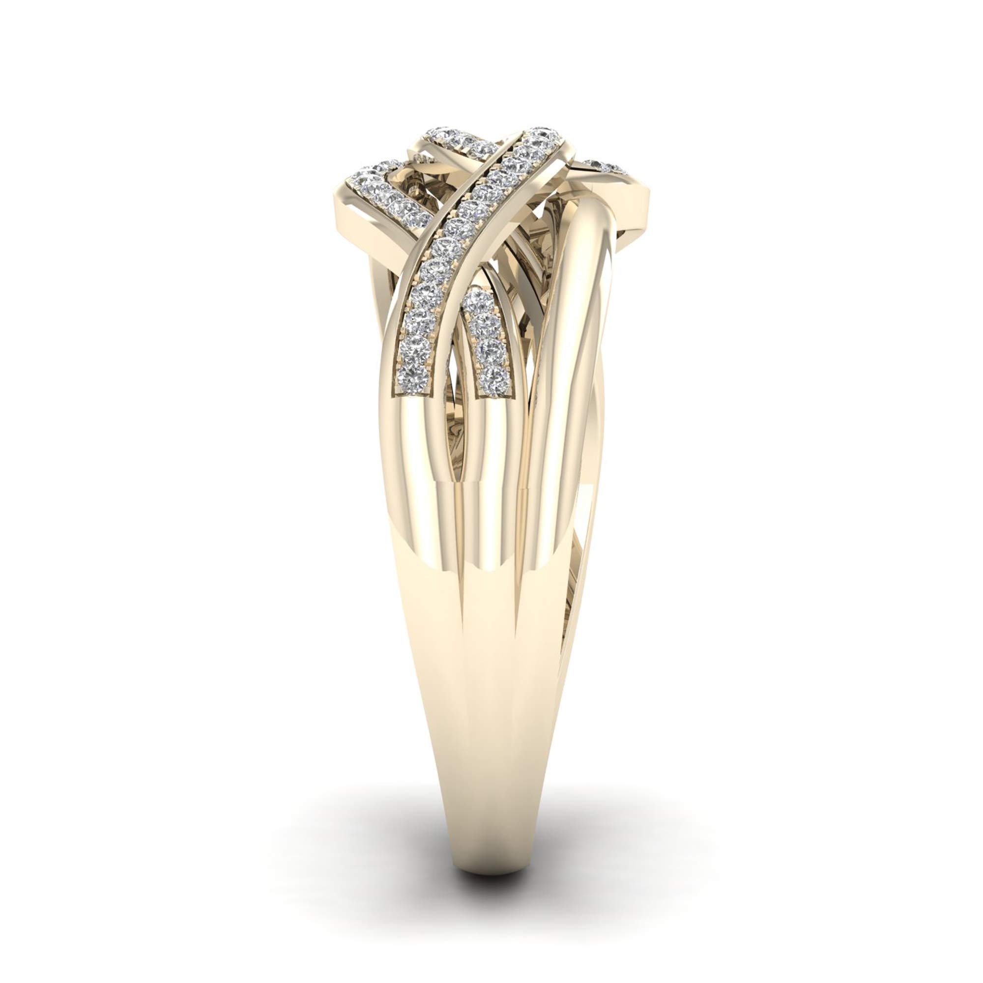 Diamond2Deal 10k Yellow Gold Diamond Engagement anniversary Ring Size 6 (0.15ct I2,H-I)