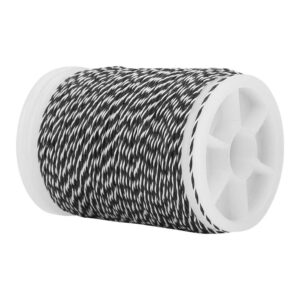 empty bow string on spool,bowstring serving,archery serving thread 120m durable nylon string serving thread for bowstring archery supplies(black+white)