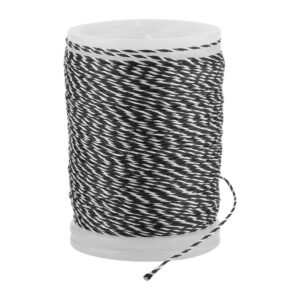 Empty Bow String On Spool,Bowstring Serving,Archery Serving Thread 120m Durable Nylon String Serving Thread for Bowstring Archery Supplies(Black+White)