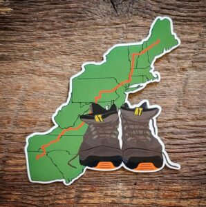 appalachian trail hiking boots sticker decal