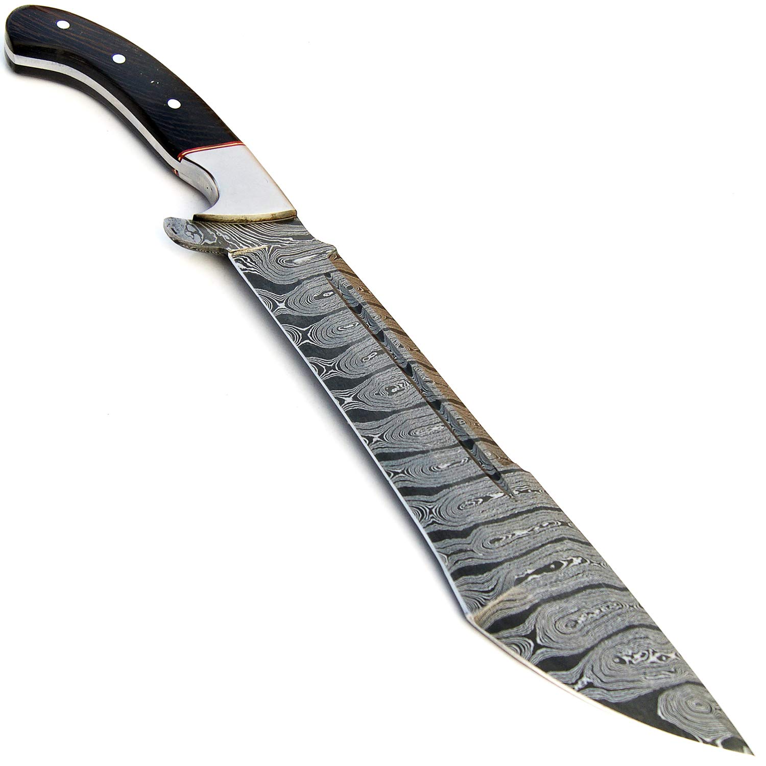 PAL 2000 KNIVES KNI-9369 Custom Handmade Damascus Steel 16 Inches Knife Wenge Wood Handle