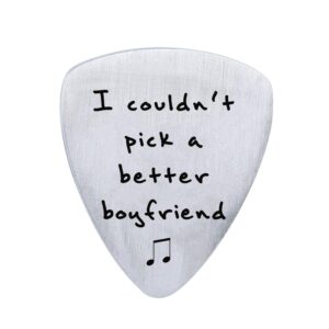 boyfriend birthday valentine's day gift ideas from girlfriend - i couldn't pick a better boyfriend guitar pick, personalized gifts for musician man wedding anniversary