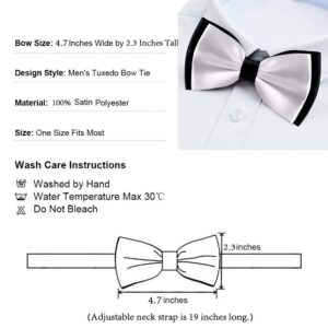 L Wright-King Mens Classic Pre Tied Satin Formal Tuxedo Bowtie Adjustable Black Video Game