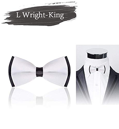 L Wright-King Mens Classic Pre Tied Satin Formal Tuxedo Bowtie Adjustable Black Video Game