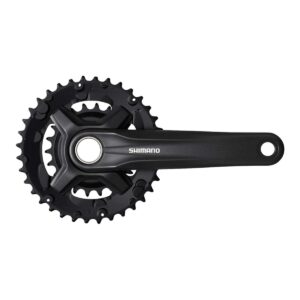 shimano 9-speed mountain bicycle crank set - fc-mt210-3 (black - 175mm, 40-30-22t w/cg)