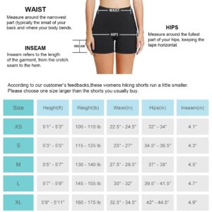 BALEAF Biker Shorts Women Yoga Gym Workout Spandex Running Volleyball Tummy Control Compression Shorts with Pockets 5" Black XXXL